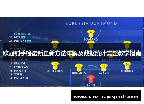 欧冠射手榜最新更新方法详解及数据统计完整教学指南